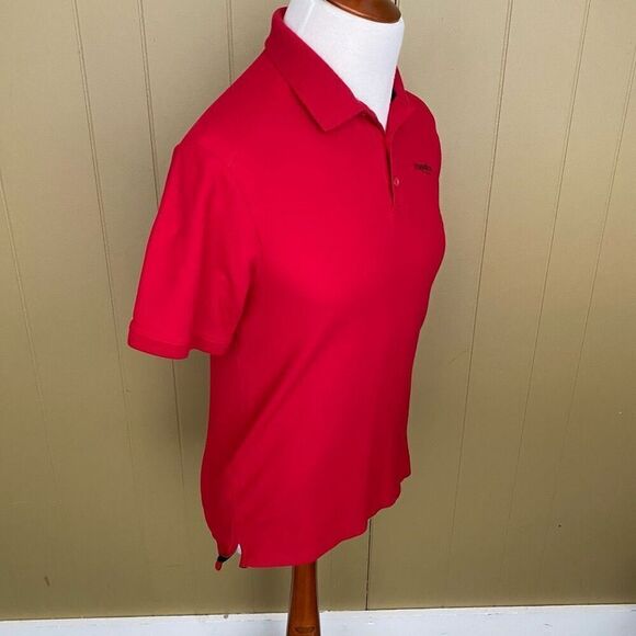 New Era men M 3 button short sleeve polo red - Picture 4 of 9